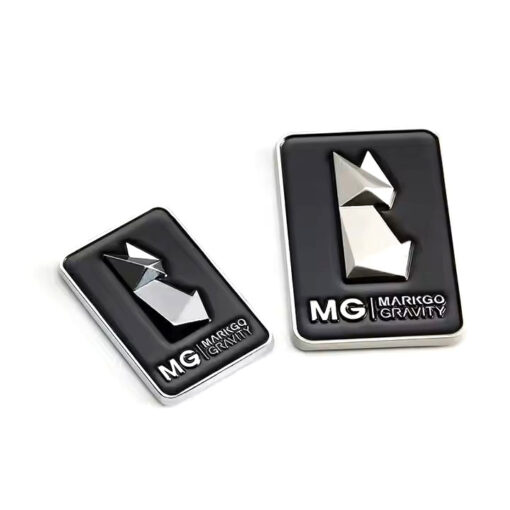 Custom etched 3D metal nameplate brand label logo stainless steel painted name tags gold metal sign for audio speaker