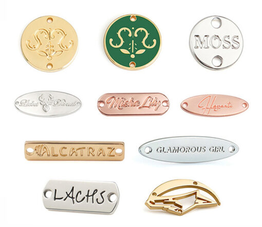 Ouyi Industry customize high quality brass metal logo tags