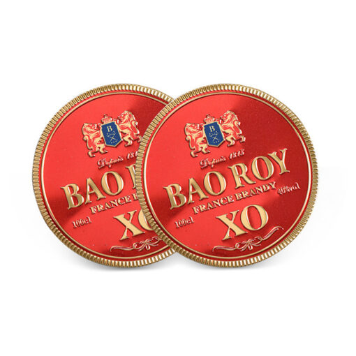 Ouyi industry customized high quality Metal Wine Bottle Label