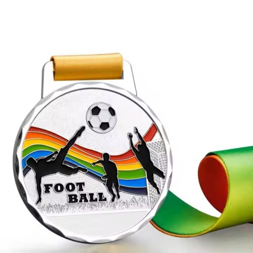 Ouyi Industry Custom football silver metal medal